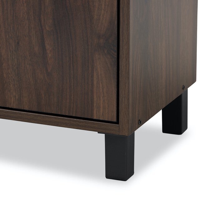 Rossin 2-Door Top Shelf Wood Entryway Shoe Storage Cabinet Furniture, , alternate image number null