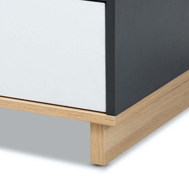 Reed Mid-Century Modern Multicolor 2-Drawer Wood Tv Stand Furniture, , alternate image number null