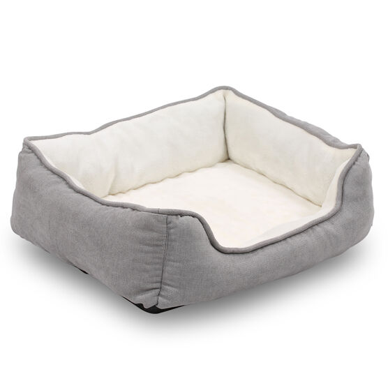 Orthopedic rectangle bolster Pet Bed,Dog Bed, super soft plush, Large 34x24 inches Gray, GRAY, hi-res image number null