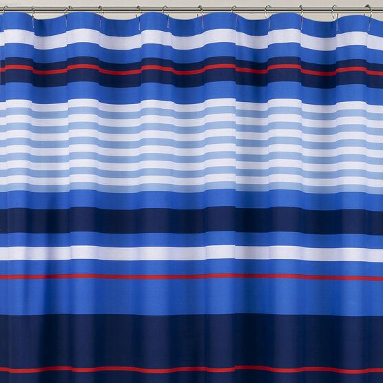 Harbor Stripe Shower Curtain, , on-hover image number null