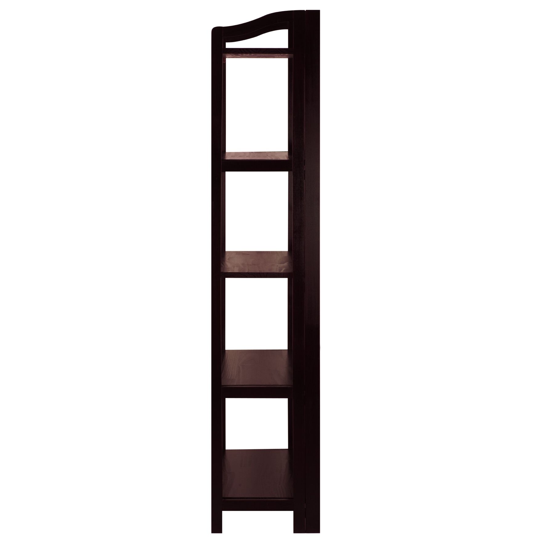 Stratford 5-Shelf Folding Bookcase-Espresso, , on-hover image number 1