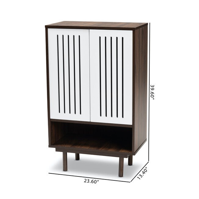 Meike Wood 2-Door Shoe Cabinet Furniture, , alternate image number null