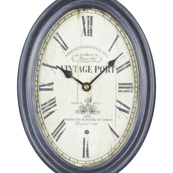 Set Of 2 Black Metal Vintage Wall Clock, , alternate image number null