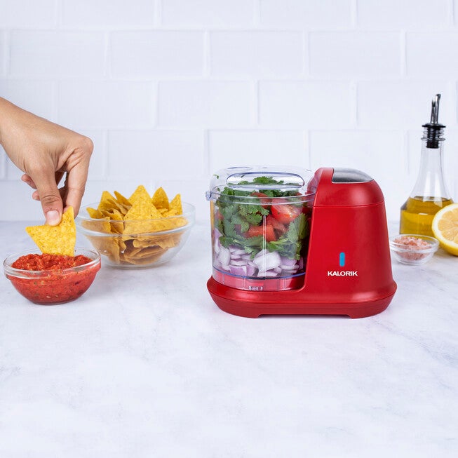 Kalorik 1.5 Cup Cordless Electric Food Chopper, Red, , alternate image number 5