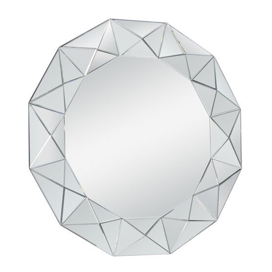 Silver Glam Wood Wall Mirror, , alternate image number null