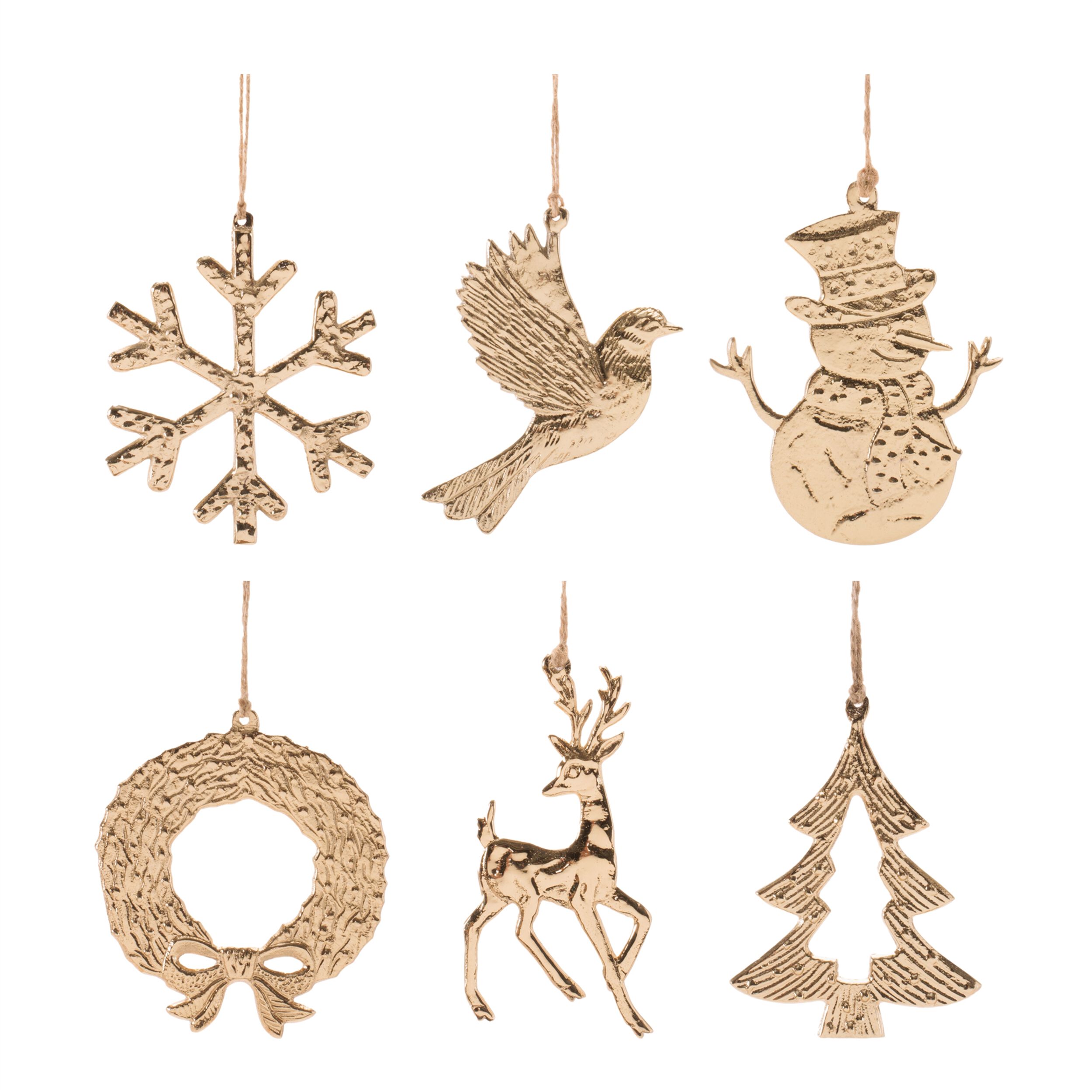 Aluminum Ornament Assortment ( Set of 6)