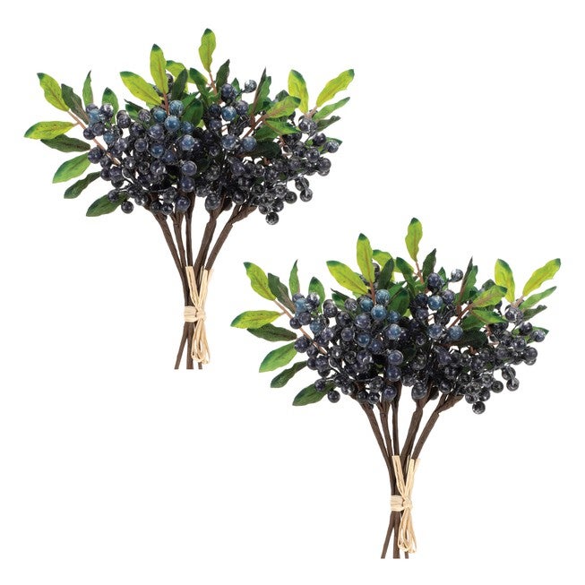 Blue Berry Foliage Bundle (Set of 2), BLUE GREEN, alternate image number null