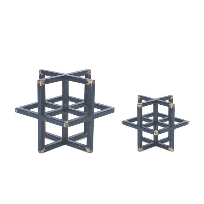 Tabletop Decor (Set of 2) 4 inchesSQ, 6 inchesSQ Iron, BLACK/GOLD, hi-res image number 0