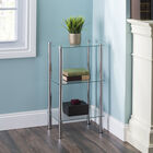 Home Basics 3 Tier Multi Use Rectangle Glass Corner Shelf Clear, , alternate image number 4