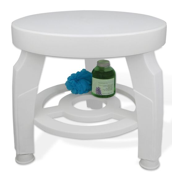 300 lbs. Weight Capacity Swivel Shower Stool, WHITE, hi-res image number null