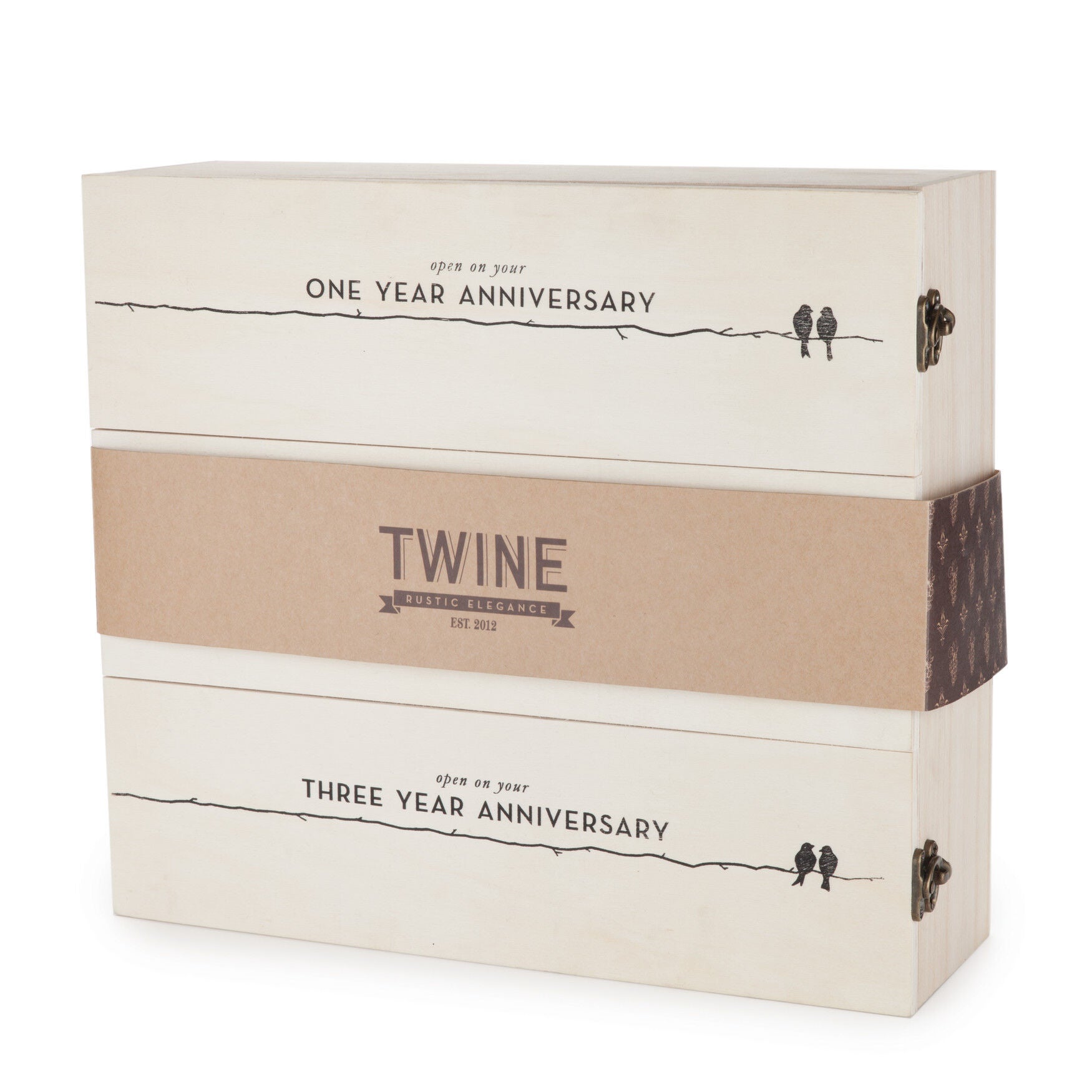 Newlywed'S Anniversary Wooden Wine Box, , alternate image number 6