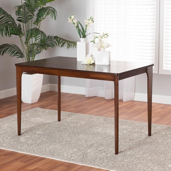 Sherwin Mid-Century Modern Black Finished Wood Dining Table, , alternate image number 6