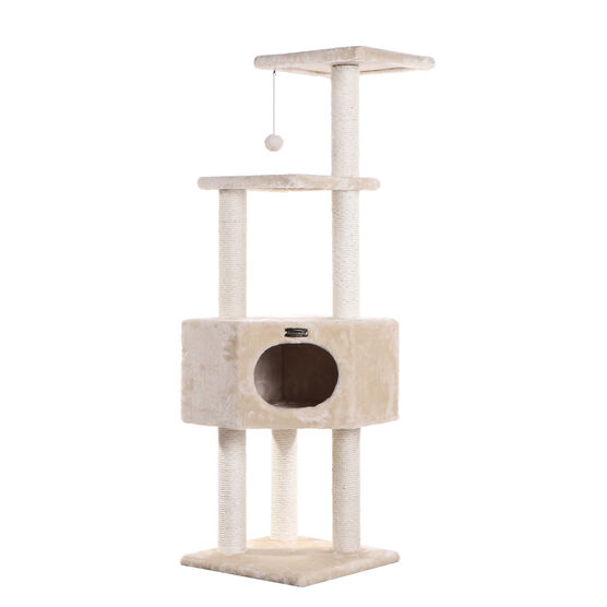 3 Tier Real Wood Cat Tree Scratch Furniture, , alternate image number null