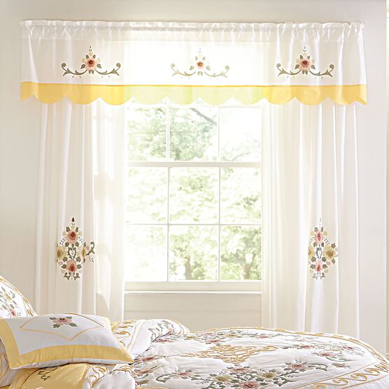 Ava Embroidered Valance, Ava Embroidered Valance,