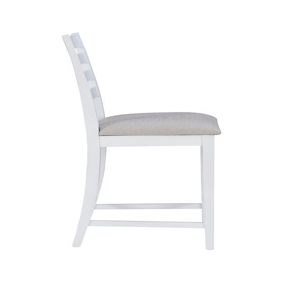 Flynn Counter Stool White Upholstered Set of 2, , alternate image number null