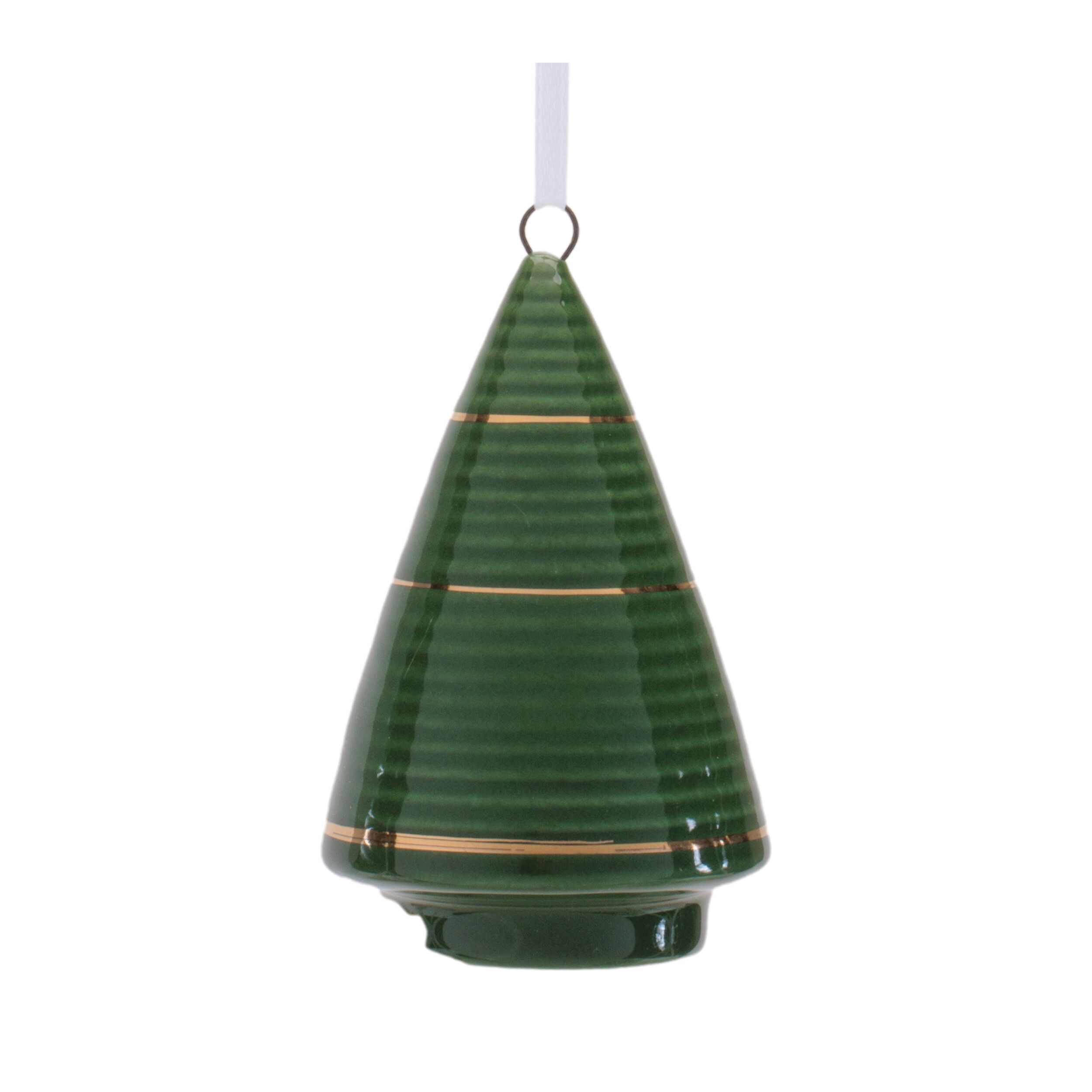 Ceramic Tree Ornament  (Set of 6), GREEN, alternate image number 6