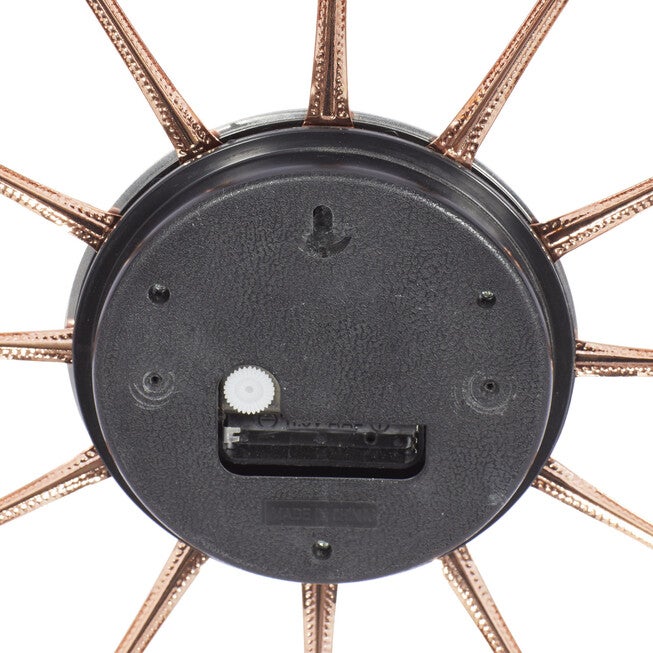 Copper Metal Eclectic Wall Clock, , on-hover image number 1