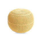 BH Studio® Hand-Knitted Ottoman Pouf, MAIZE, hi-res image number null