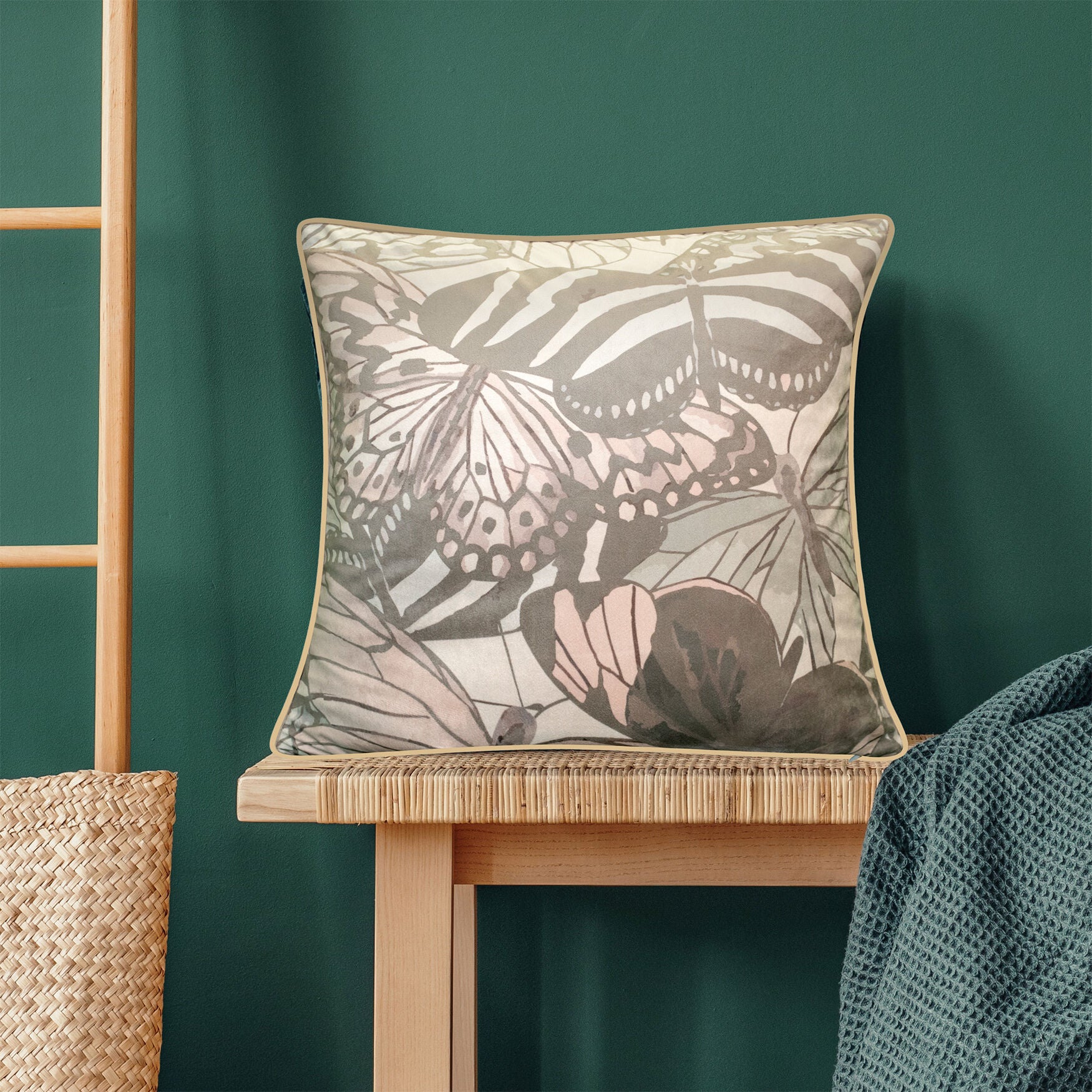 Edie@Home Velvet Bold Butterfly Decorative Pillow Dec Pillow, , alternate image number 6