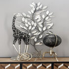 Silver Metal Glam Floral Wall Decor, , alternate image number null