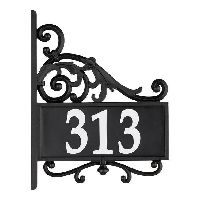 Nite Bright Acanthus Reflective Address Post Sign, , alternate image number null