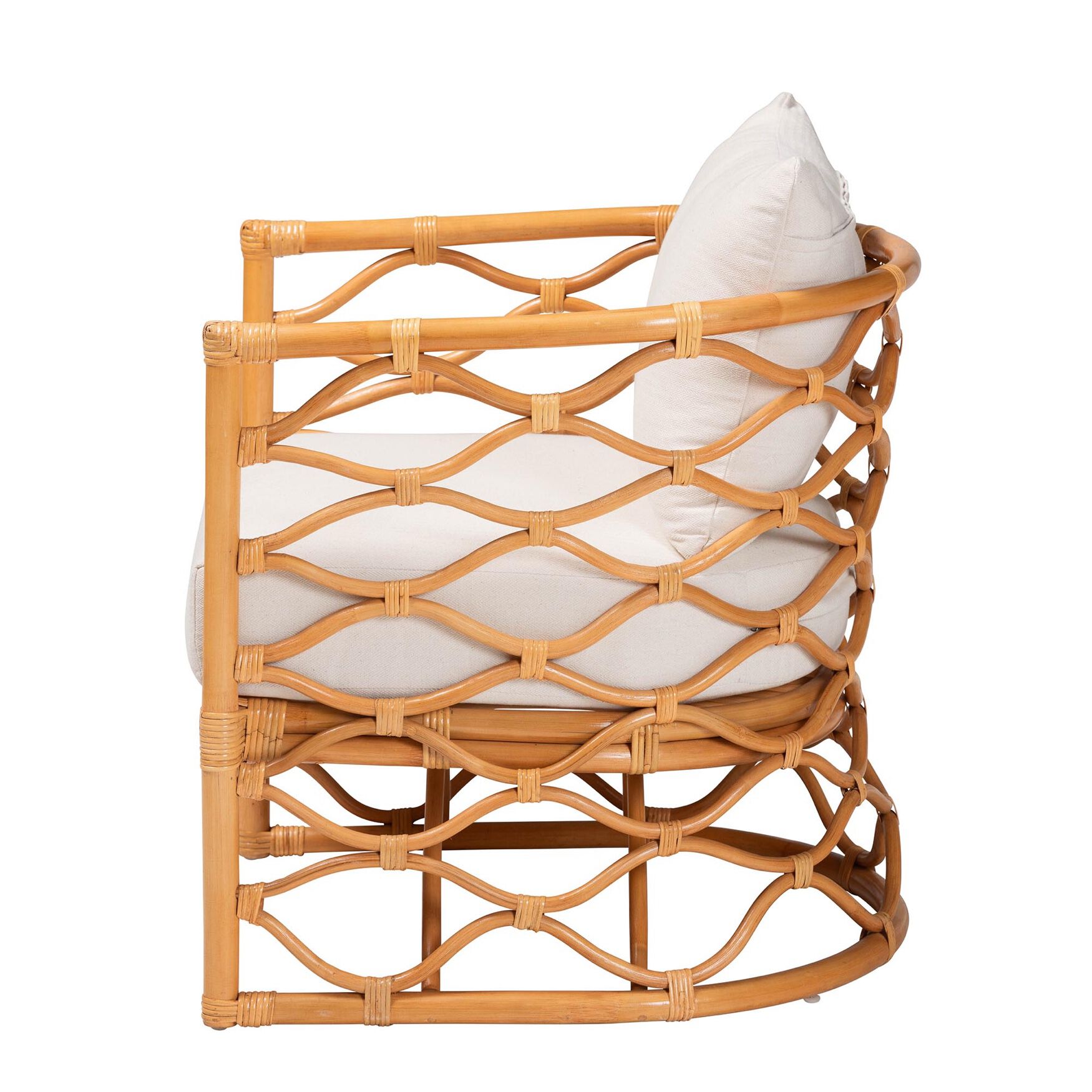 Acelynn Bohemian Light Honey Rattan Arm Chair, , alternate image number 2