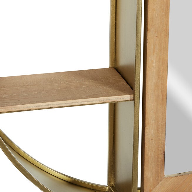 Gold Metal Contemporary Wall Shelf Wall Shelf, , alternate image number null