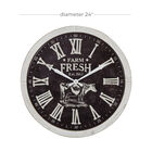 Black Farmhouse Wood Wall Clock, , alternate image number null