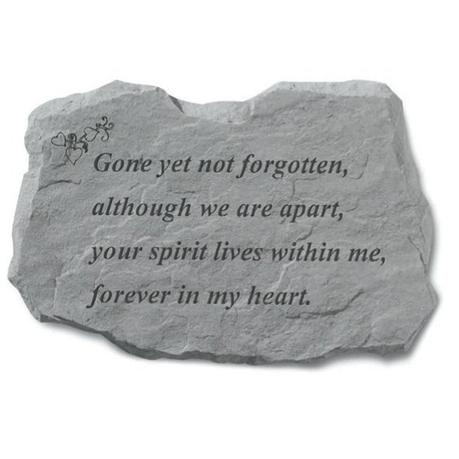Gone Yet Not Forgotten Garden Memorial Accent Stone, GREY, hi-res image number null