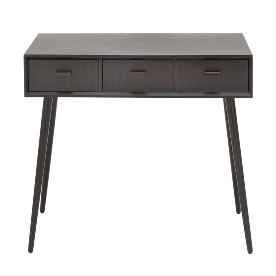 Black Modern Wood Console Table, 29 x 42, BLACK, hi-res image number null