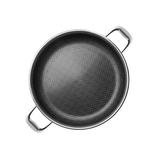 LIVWELL DiamondClad™ 14 inches Hybrid Nonstick Stainless Steel Everything Pan, Dishwasher Safe, PFOA-free – Silver/Black, SILVER, alternate image number 2