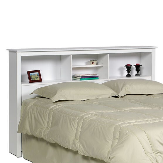 Monterey White Double Queen Bookcase Headboard Headboards