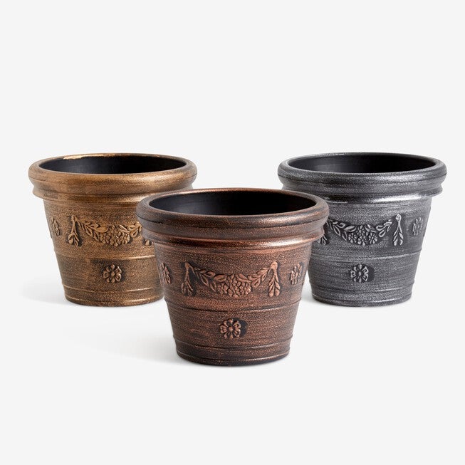 Set of 3 Assorted Planters, MULTI, hi-res image number 0