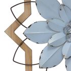 Metal Blue Flower and Wood Frame, , alternate image number null