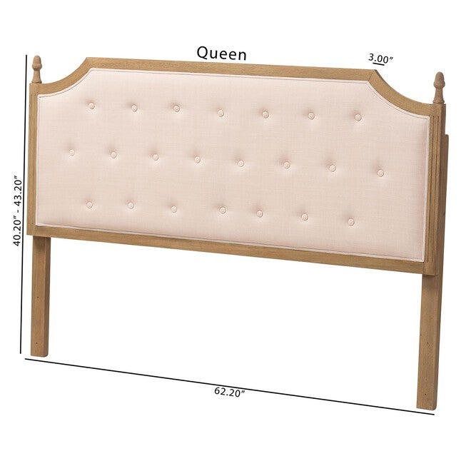 Lourdes Upholstered Headboard, BEIGE, alternate image number null