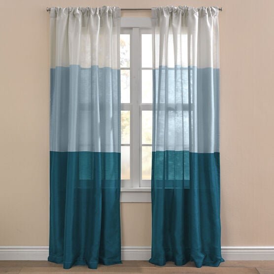 Triad Faux Silk Rod Pocket Back Tab Panel Window Brylane Home