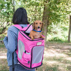 Pet Backpack Pet Carrier In PInk and Gray Combo, , alternate image number null