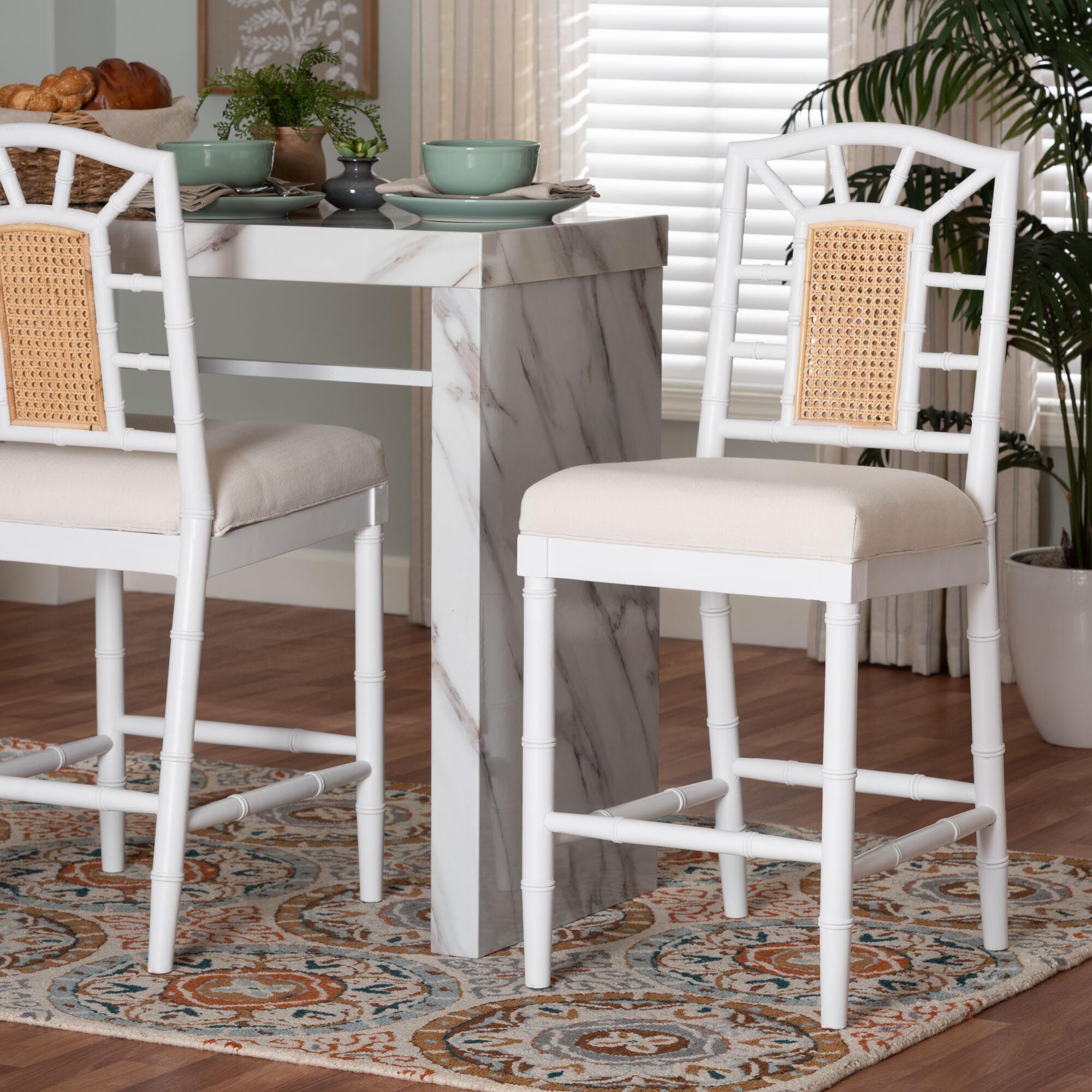 Victor White Counter Stool