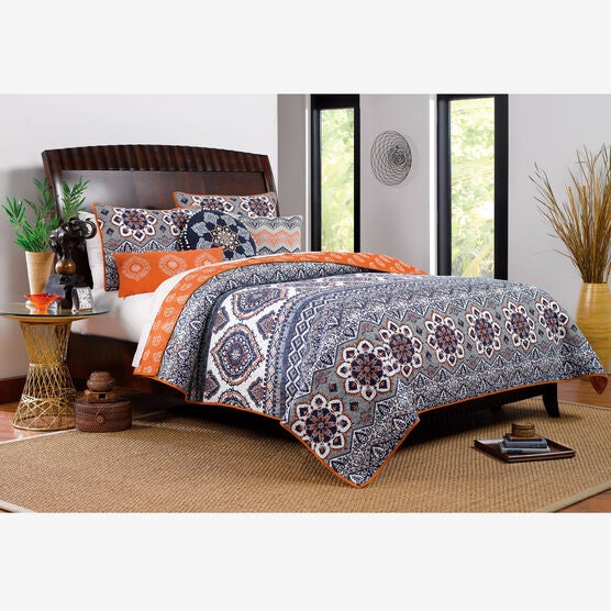 Medina Bonus Quilt Set , SAFFRON, hi-res image number null