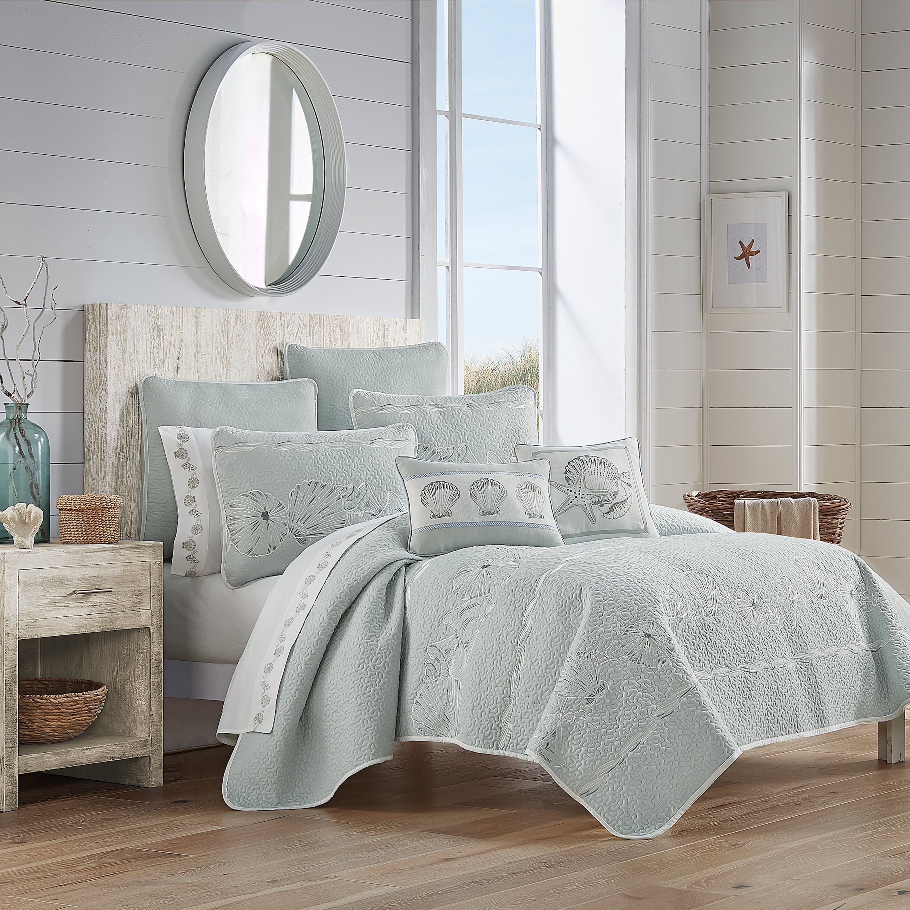 Water's Edge 3 Piece Quilt Set, AQUA, hi-res image number null