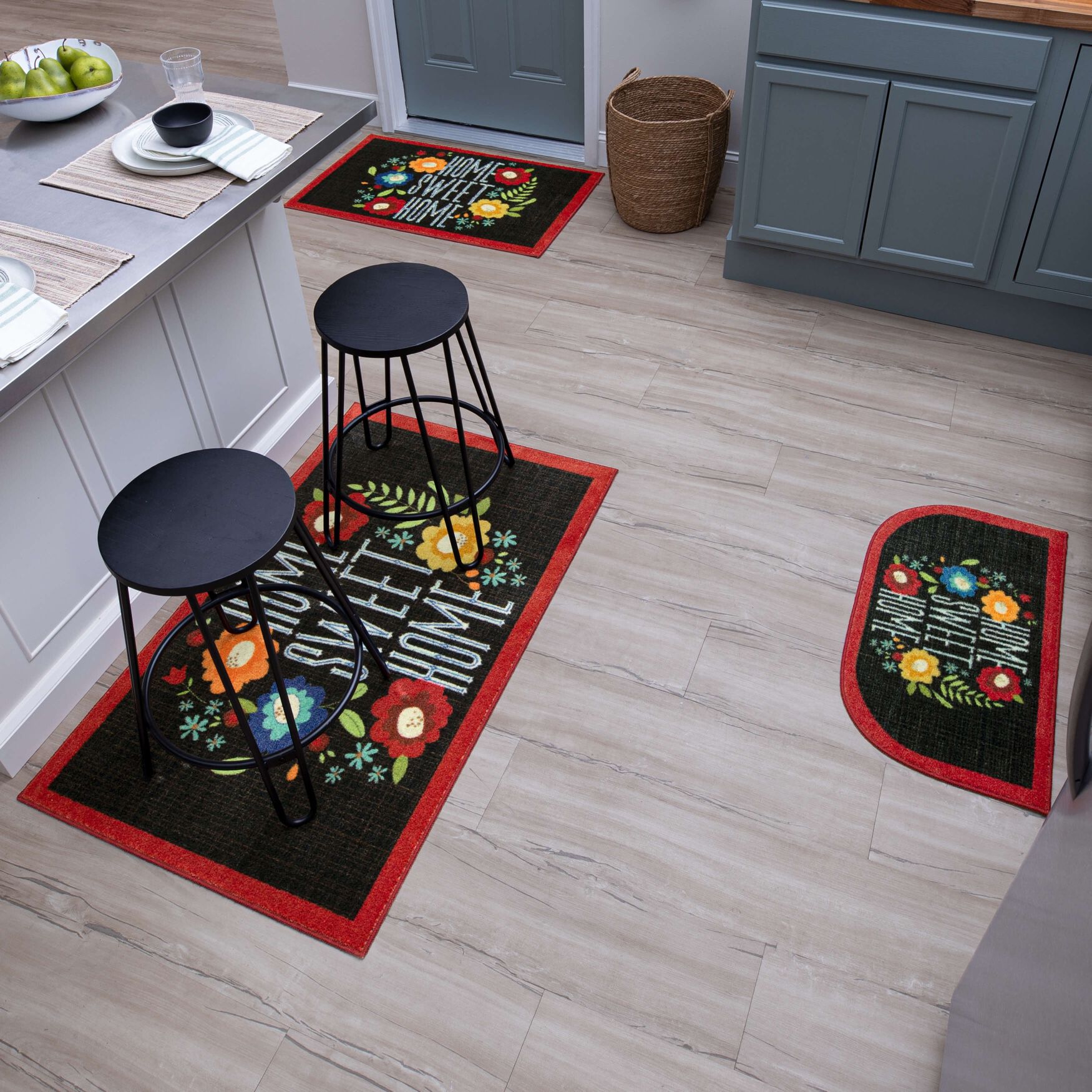 Home Sweet Flowers Kitchen Rug, , alternate image number 9
