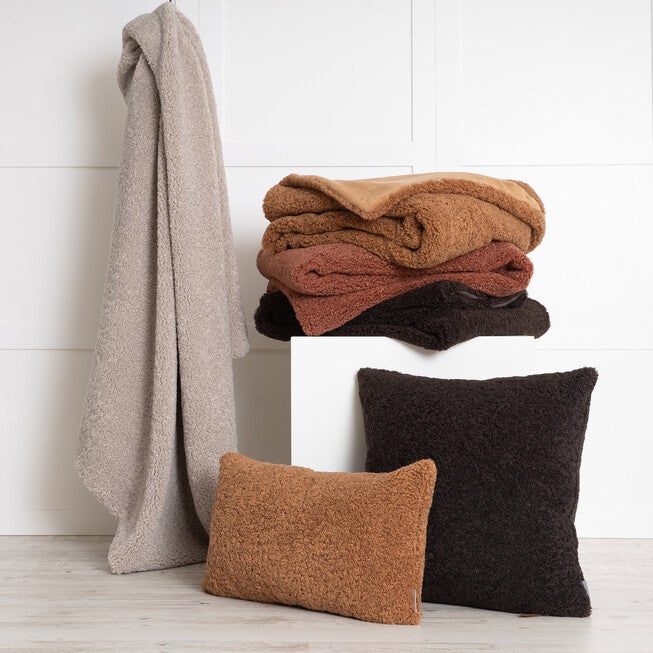 Teddy Sherpalux Plush Solid Throw, , alternate image number 2