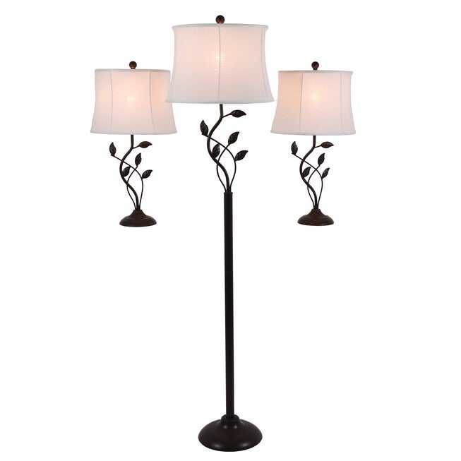 Organic Leaf 3-Pack Lamp Set , , alternate image number null
