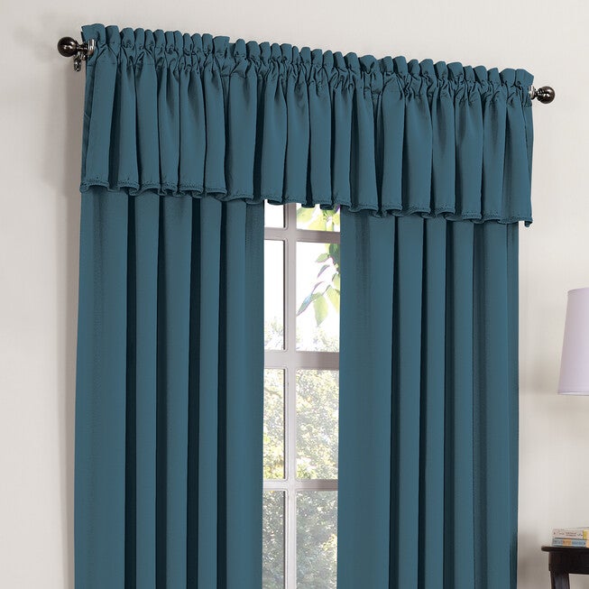 Madison Room Darkening Rod-Pocket Valance, , on-hover image number 1