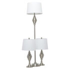 Set Of 3 Silver Coastal Table Lamp, , alternate image number null