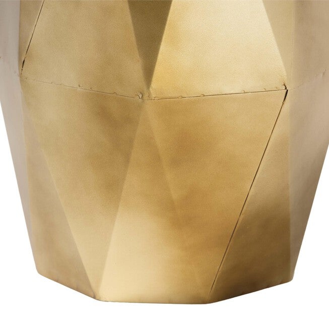 Baxton Studio Salman Geometric Bronze Metal Accent Table – Faceted Modern Side Table for Indoor or Semi-Outdoor Use, BRONZE, alternate image number 3
