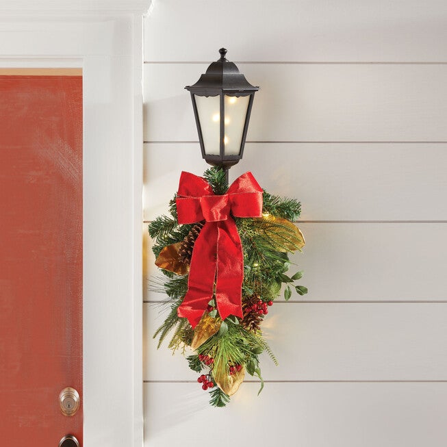 Winterberry Lantern with Swag, MULTI, hi-res image number 0