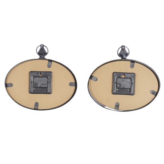 Set Of 2 Cream Metal Vintage Wall Clock, , on-hover image number null