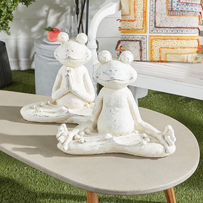 Set Of 2 White Resin Eclectic Garden Sculpture, , alternate image number 14