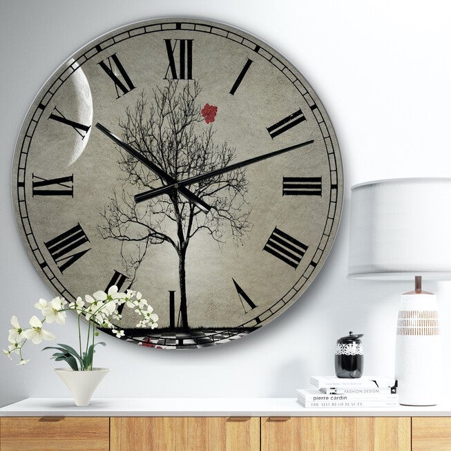 Inevitable Large Cottage Wall Clock, BLACK, hi-res image number 0